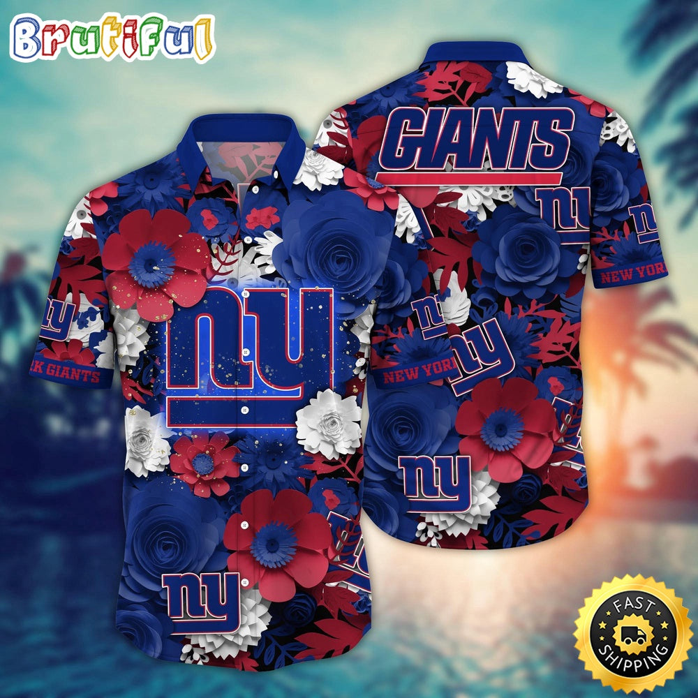 New York Giants Hawaii Shirt Flower Colorful Coastal Wear