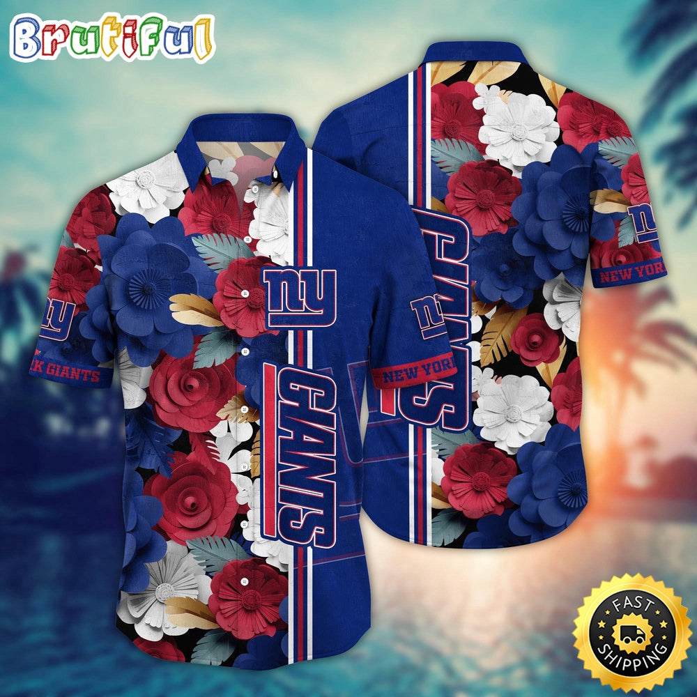New York Giants Hawaii Shirt Flower Laid Back Hawaiian Charm