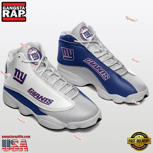NFL New York Giants New Design Air Jordan 13 Running Sneakers Shoes For Fans