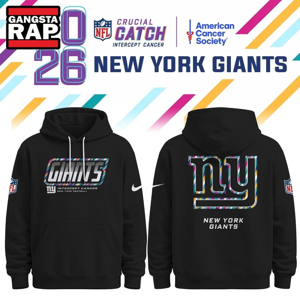 New York Giants NFL Crucial Catch 2026 Limited Edition Black Hoodie Shirt, Football New Design Shirt
