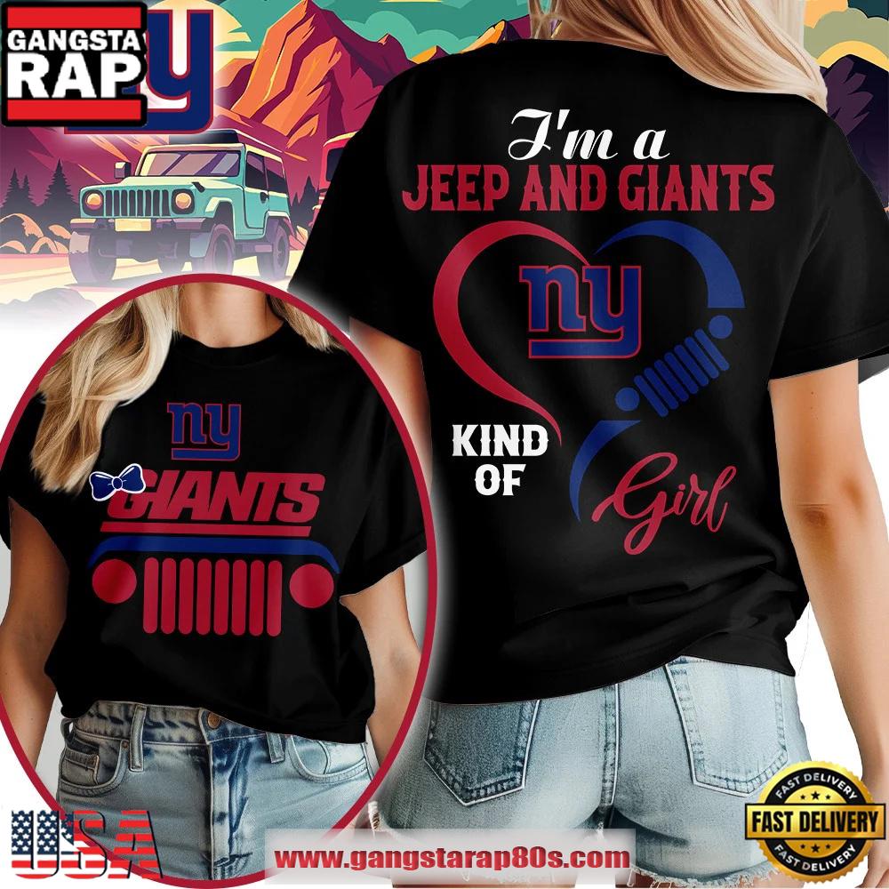 New York Giants NFL Jeep Girl Women’s Black Shirt