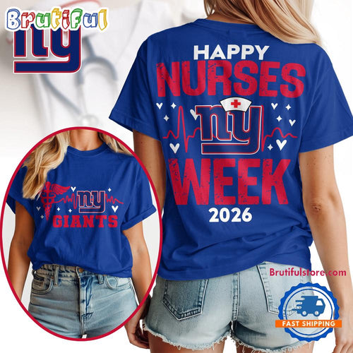 New York Giants NFL Nurse Week 2026 All Over Print Unisex T Shirt
