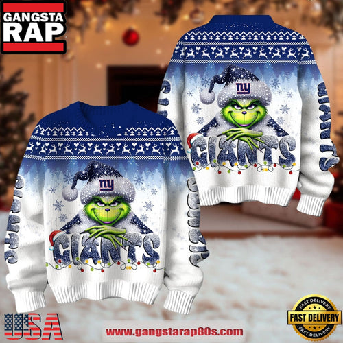 New York Giants NFL x The Grinch 2025 Edition Ugly Christmas Sweater