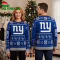 New York Giants NY Logo Reindeer And Snowflake Ugly Christmas Sweater