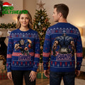 New York Giants Rushing Football Player Ugly Christmas Sweater