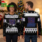 New York Giants Santa Sleigh Logo Ugly Christmas Sweater