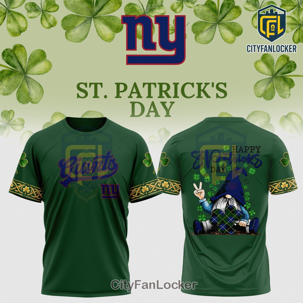 New York Giants St. Patrick’s Day Gnome Graphic Hoodie