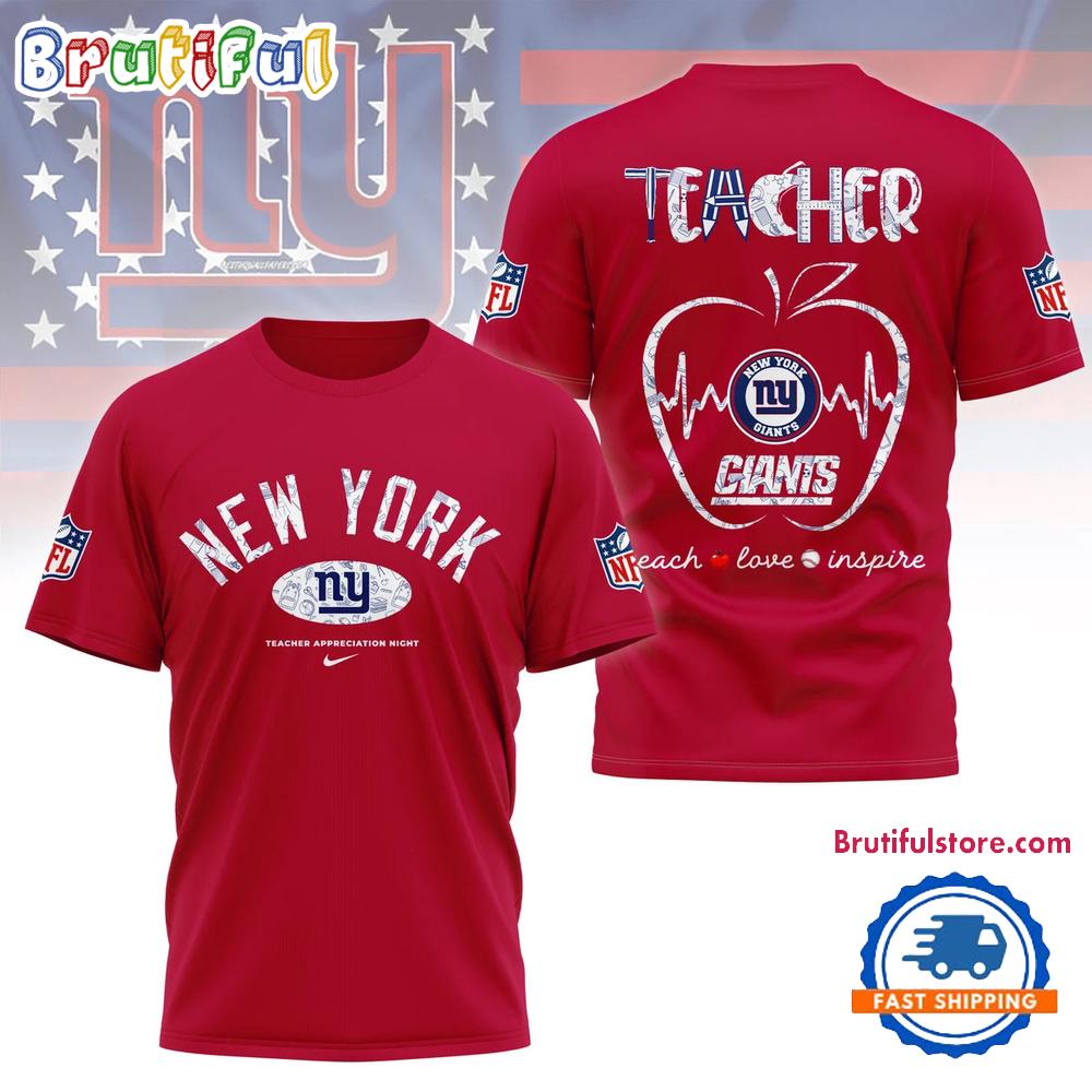 New York Giants Teacher Appreciation Night 2025 Limited T Shirt