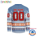 New York Islanders 2025 NHL Christmas Personalized Hockey Jersey Design