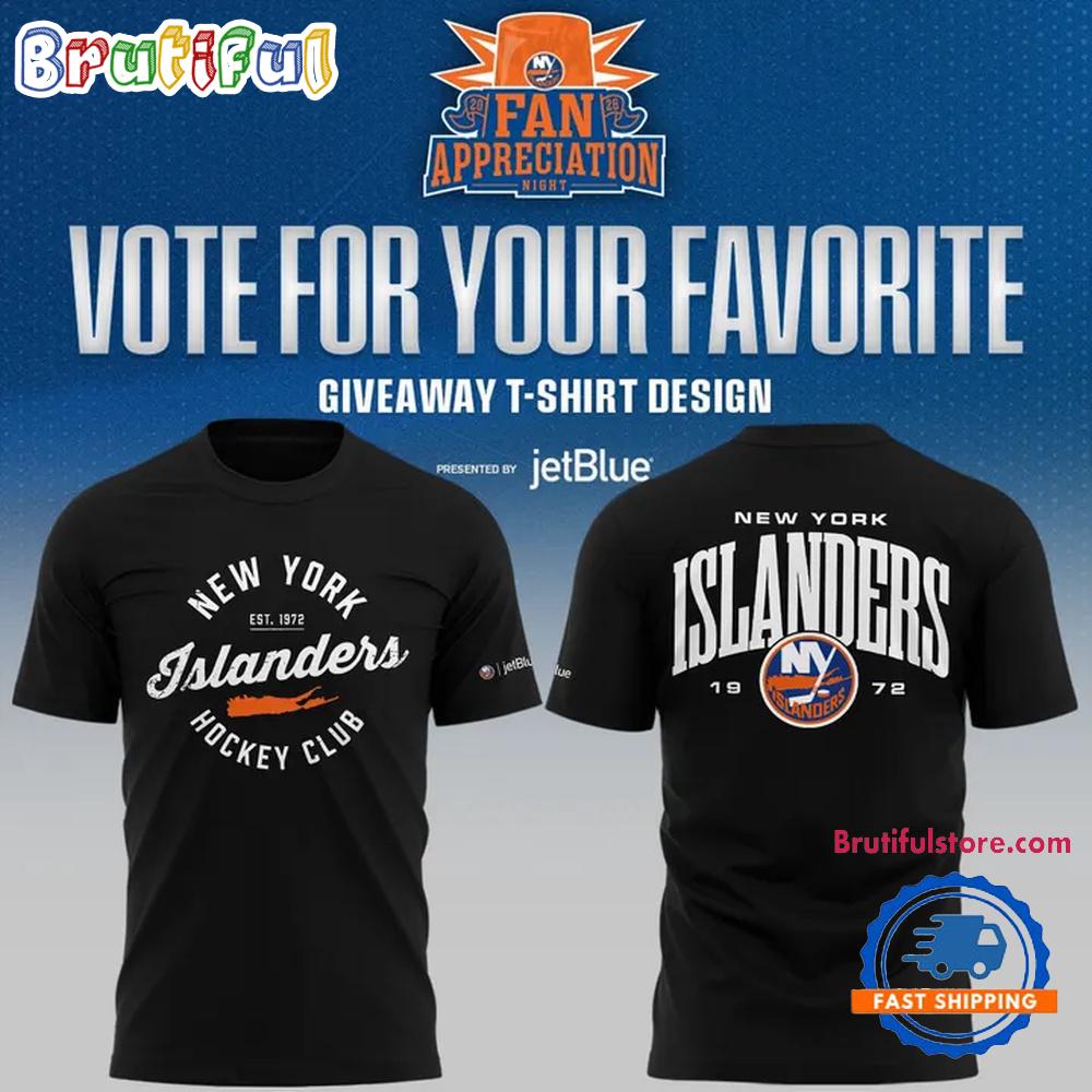New York Islanders Fan Appreciation Night Limited Edition 2026 Black Hoodie T-Shirt