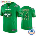 New York Jets #14 Sam Darnold Jersey St. Patricks Day Kelly Green Lucky Football Jersey