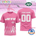 New York Jets 2026 NFL Breast Cancer Awareness Custom 3D Shirt