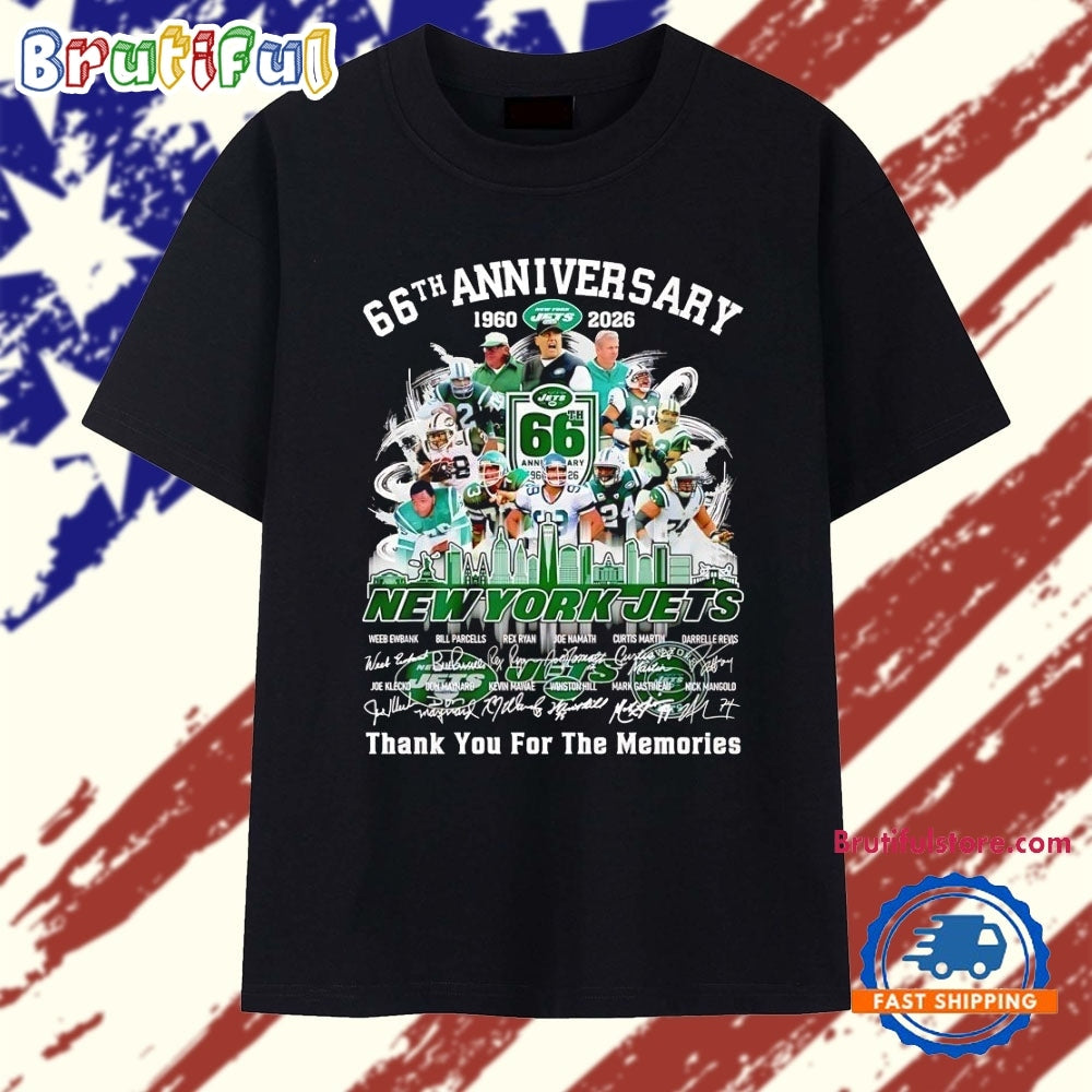 New York Jets 66th Anniversary Signature T Shirt