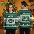 New York Jets Gucci Inspired Custom Name And Number Ugly Christmas Sweater