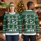 New York Jets Mickey Mouse Football Ugly Christmas Sweater