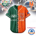 New York Jets Mix New York Mets Sporty New Design Baseball Jersey