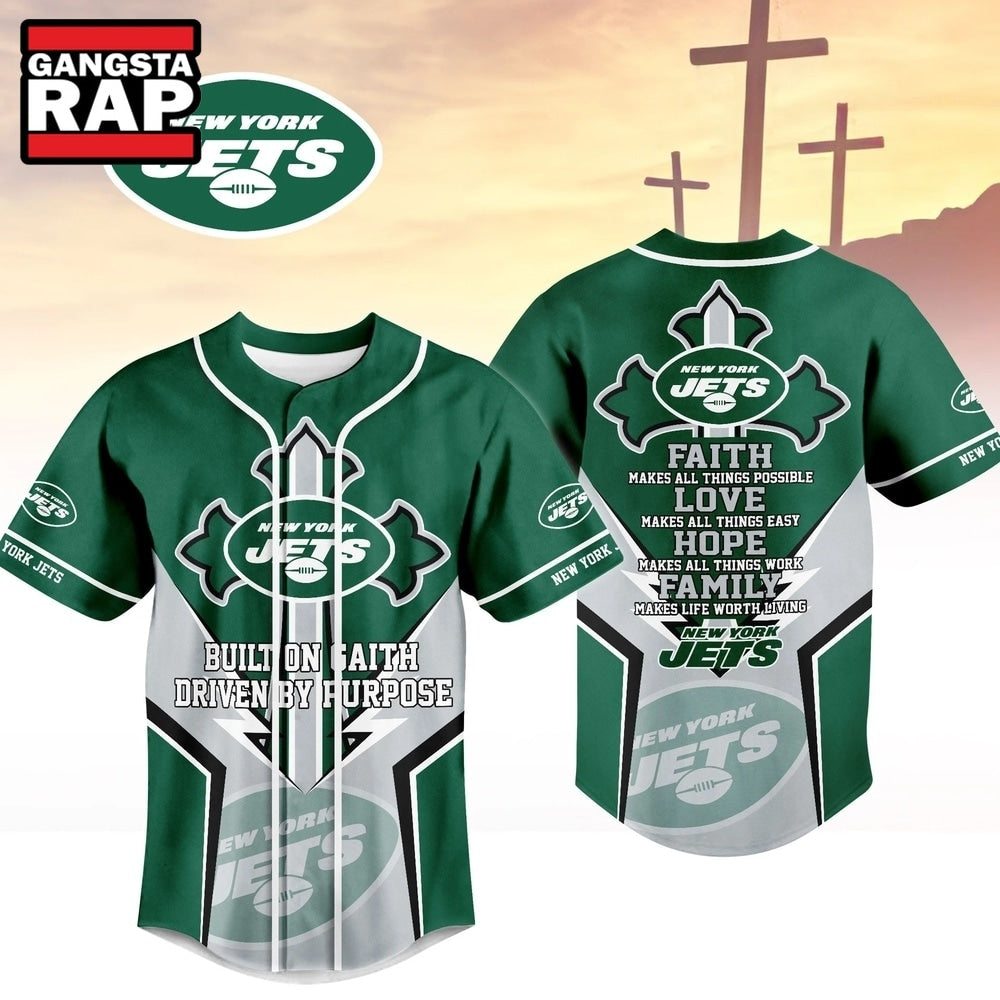 New York Jets NFL Blessed Beyond The Score Baseball Jersey