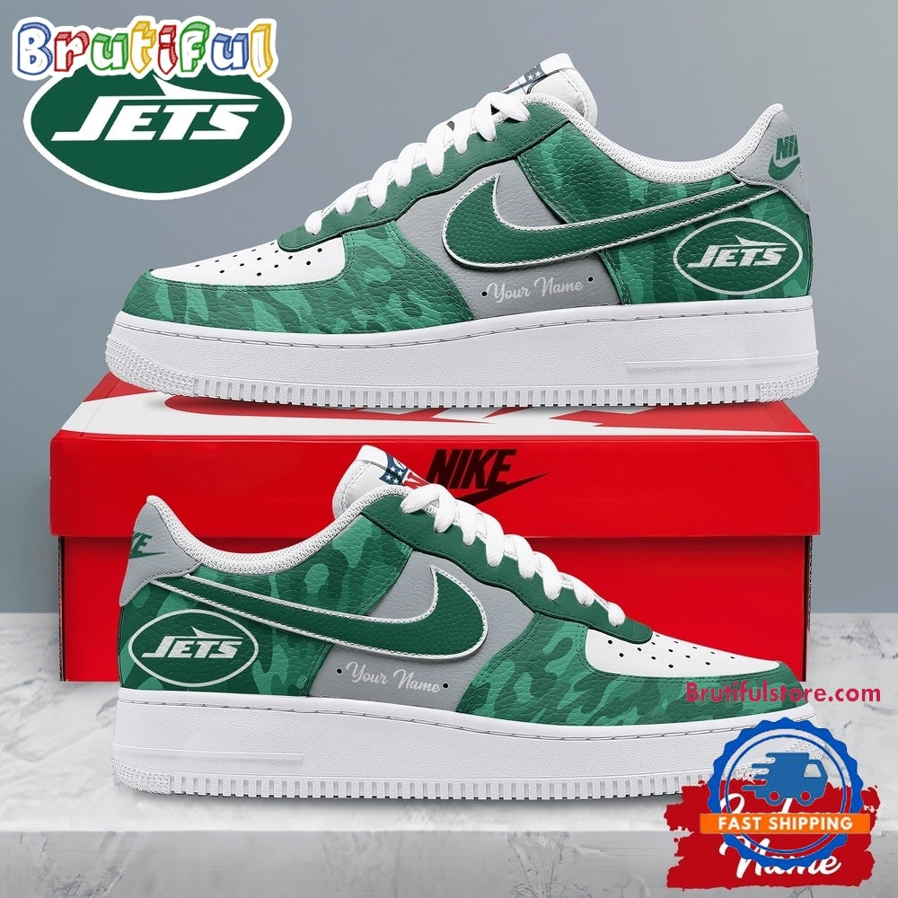 New York Jets NFL End Zone Energy Custom Air Force 1 Shoes Sneaker