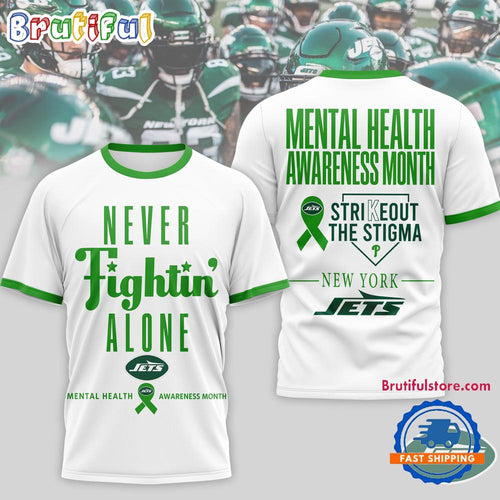 New York Jets NFL Mental Health Awareness Month 3D T Shirt