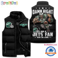 New York Jets Sporty Mascot Design Sleeveless Puffer Jacket