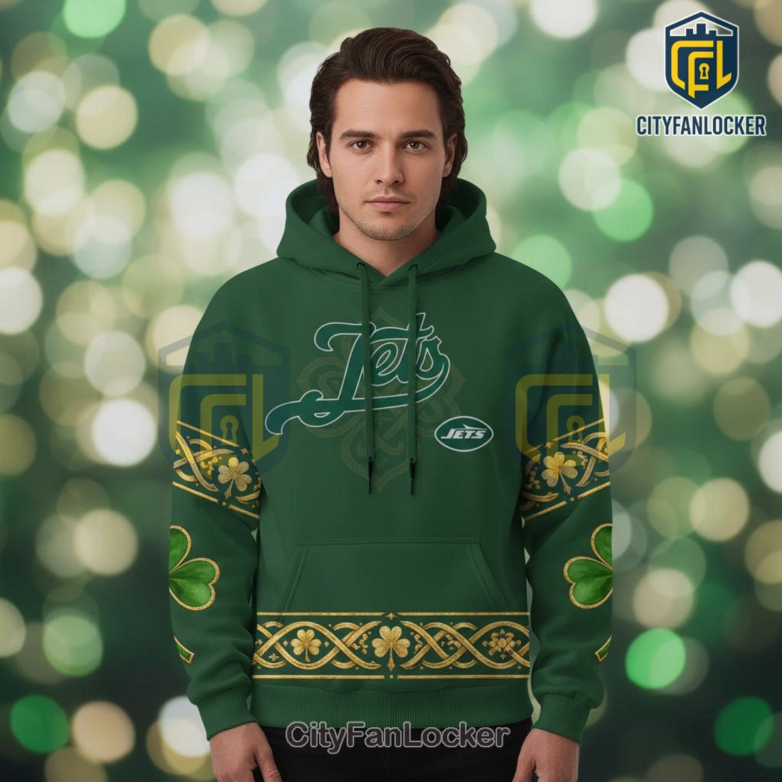 New York Jets St. Patrick’s Day Graphic Hoodie