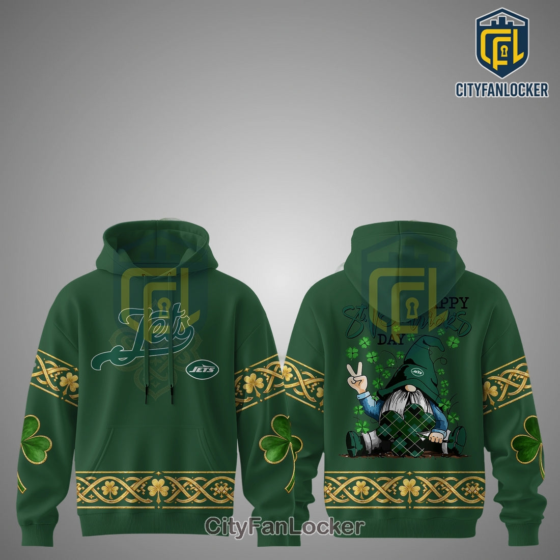 New York Jets St. Patrick’s Day Graphic Hoodie