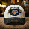 New York Knicks 2025-2026 NBA Championship White Black Cap