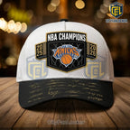 New York Knicks 2025-2026 NBA Championship White Black Cap