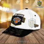 New York Knicks 2025-2026 NBA Championship White Black Cap