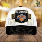 New York Knicks 2025-2026 NBA Championship White Black Cap