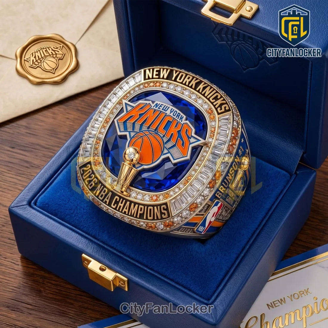 New York Knicks 2025 NBA Championship Gold Ring