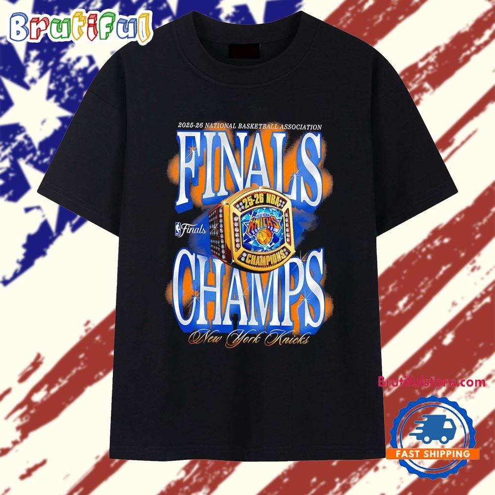 New York Knicks 2025-26 Finals Champs championship ring close-up art T Shirt