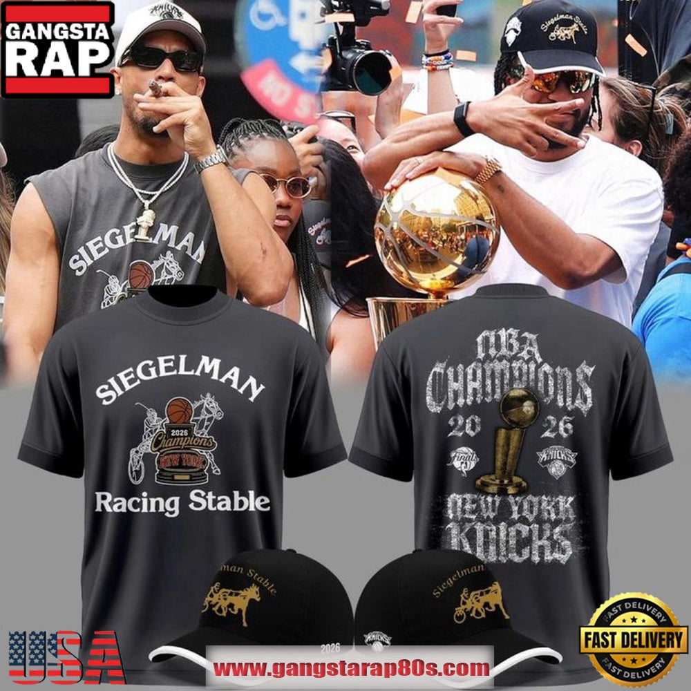 New York Knicks 2026 Champions NBA Siegelman Racing Stable T Shirt