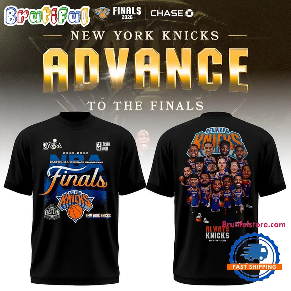 New York Knicks 2026 Eastern Conference Champions Locker Room All Team Graphic T Shirt