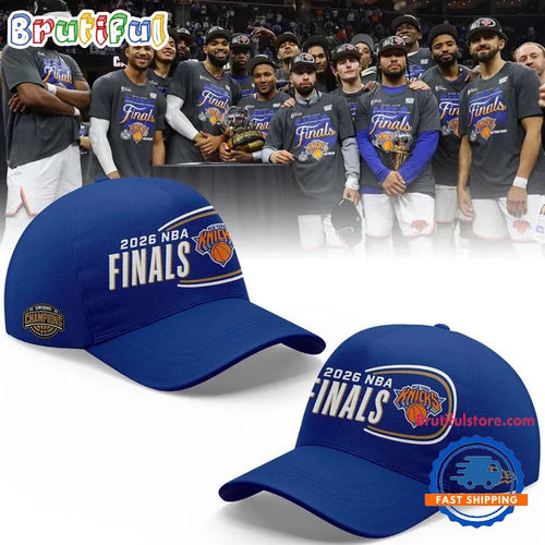 New York Knicks 2026 Eastern Conference Champions Locker Room Blue Cap