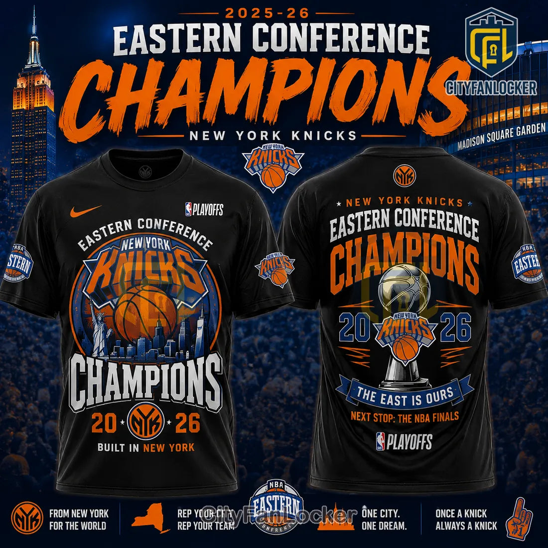 New York Knicks 2026 Eastern Conference Champions NBA Playoffs Shirt