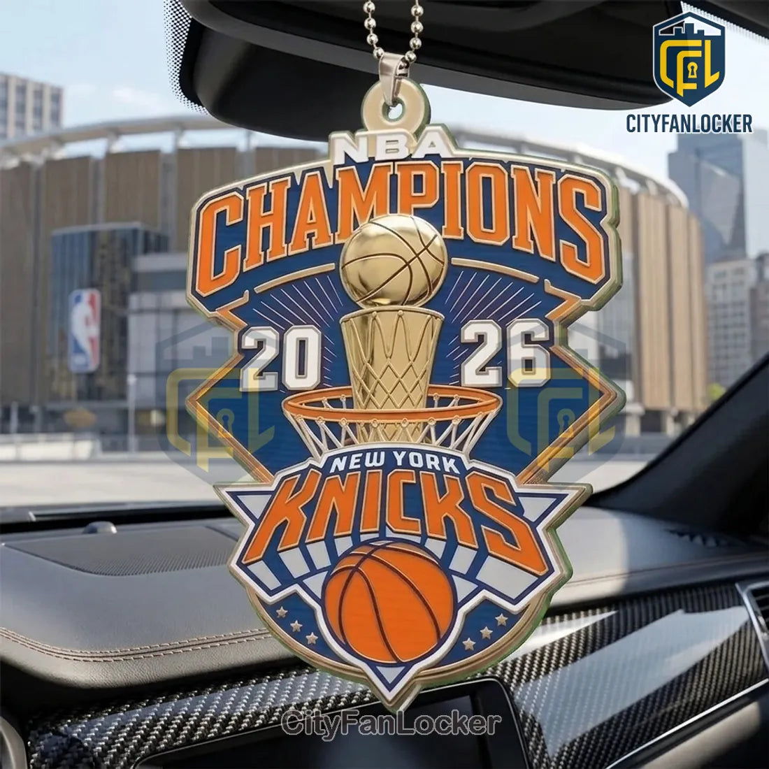 New York Knicks 2026 NBA Champions Acrylic Car Ornament