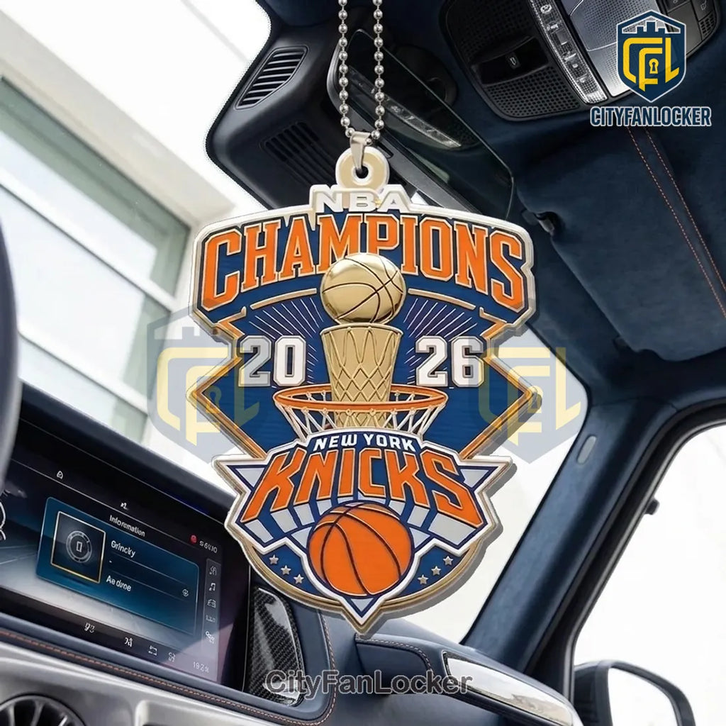 New York Knicks 2026 NBA Champions Acrylic Car Ornament