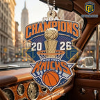 New York Knicks 2026 NBA Champions Acrylic Car Ornament