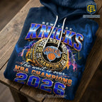 New York Knicks 2026 NBA Champions Navy Blue Hoodie
