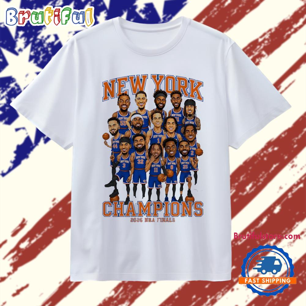 New York Knicks 2026 NBA Finals Champions All Team Vintage T Shirt