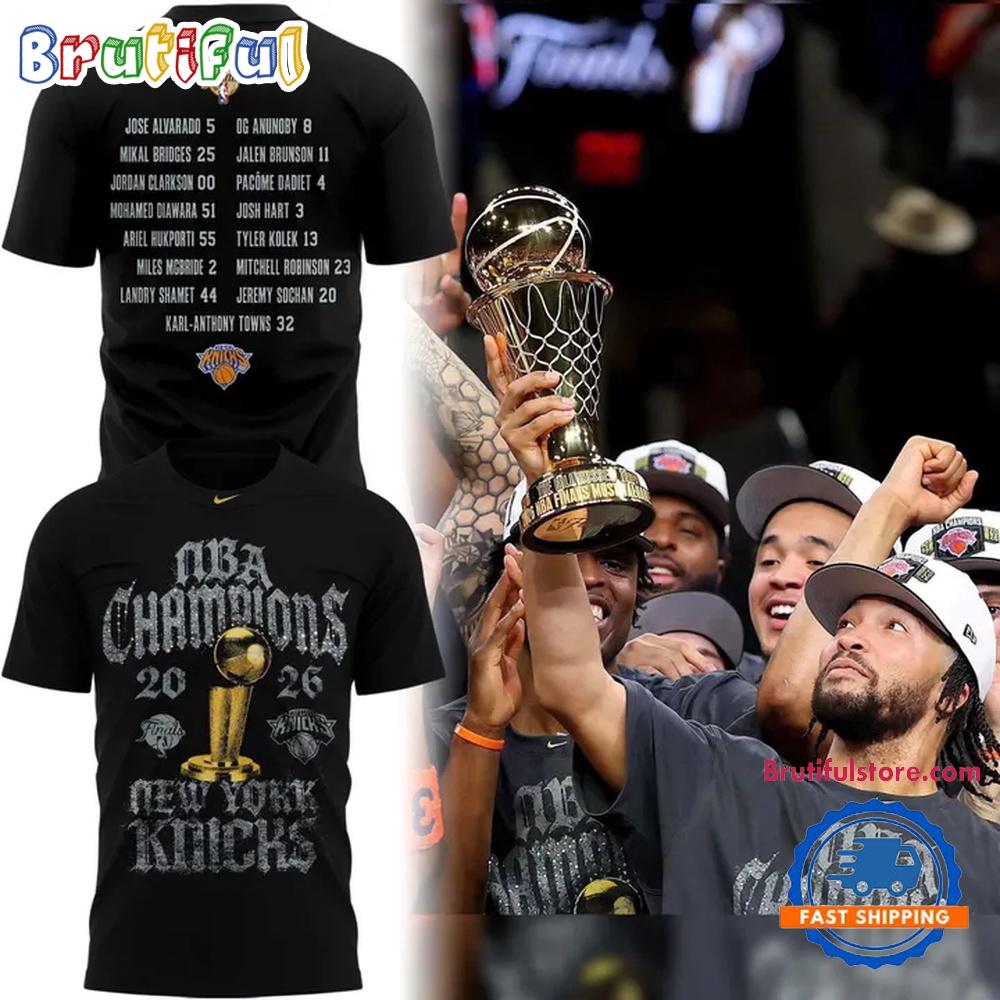 New York Knicks 2026 NBA Finals Champions New Design 3D Shirt