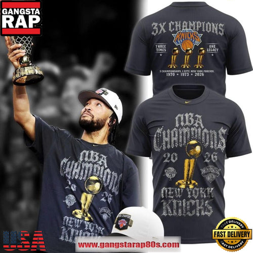 New York Knicks 3-Time NBA Champions 2026 T Shirt