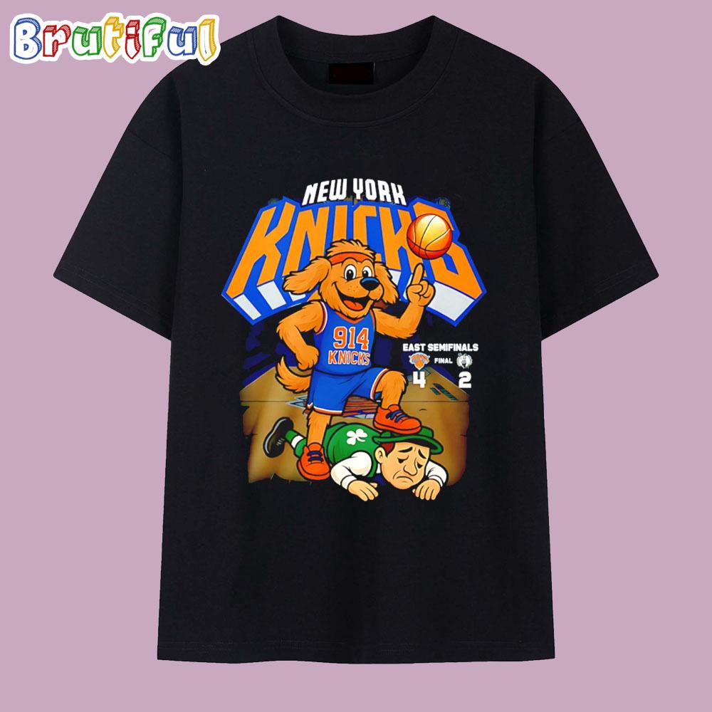 New York Knicks Beat Boston Celtics 4-2 Score Mascot T Shirt