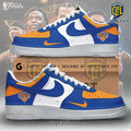 New York Knicks Custom Blue and Orange 2026 Air Force 1 Sneakers