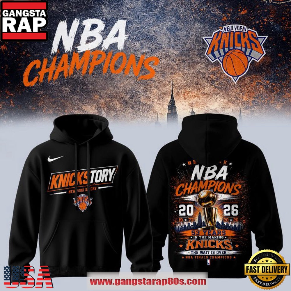 New York Knicks Fan Knickstory 2026 NBA Champions All Over Print Hoodie