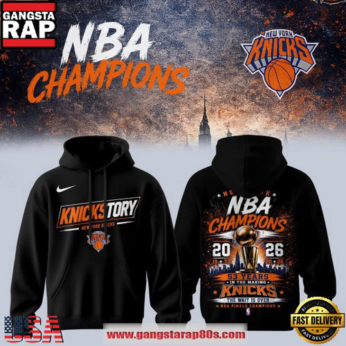 New York Knicks Fan Knickstory 2026 NBA Champions All Over Print Hoodie
