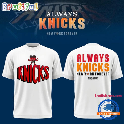 New York Knicks Hart of NY 2026 Playoffs White Hoodie T-Shirt
