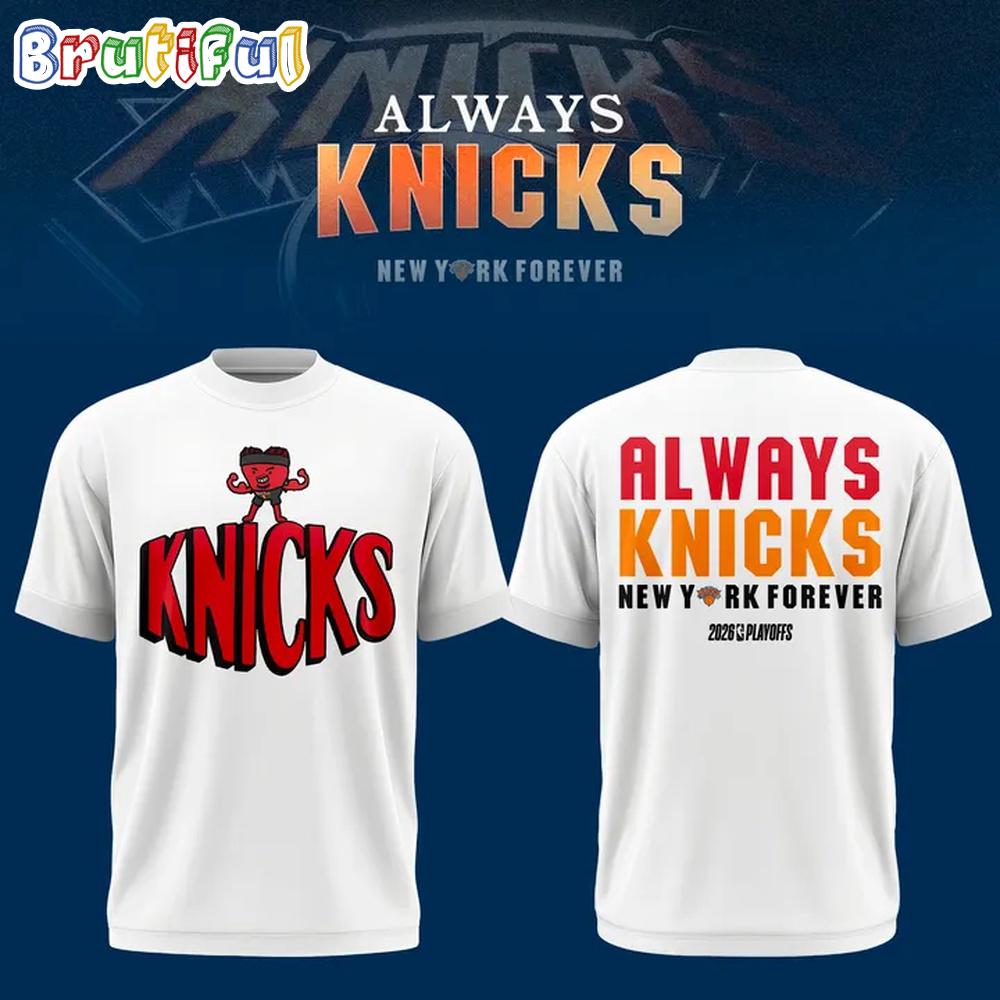 New York Knicks Hart of NY 2026 Playoffs White Hoodie T-Shirt