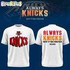 New York Knicks Hart of NY 2026 Playoffs White Hoodie T-Shirt